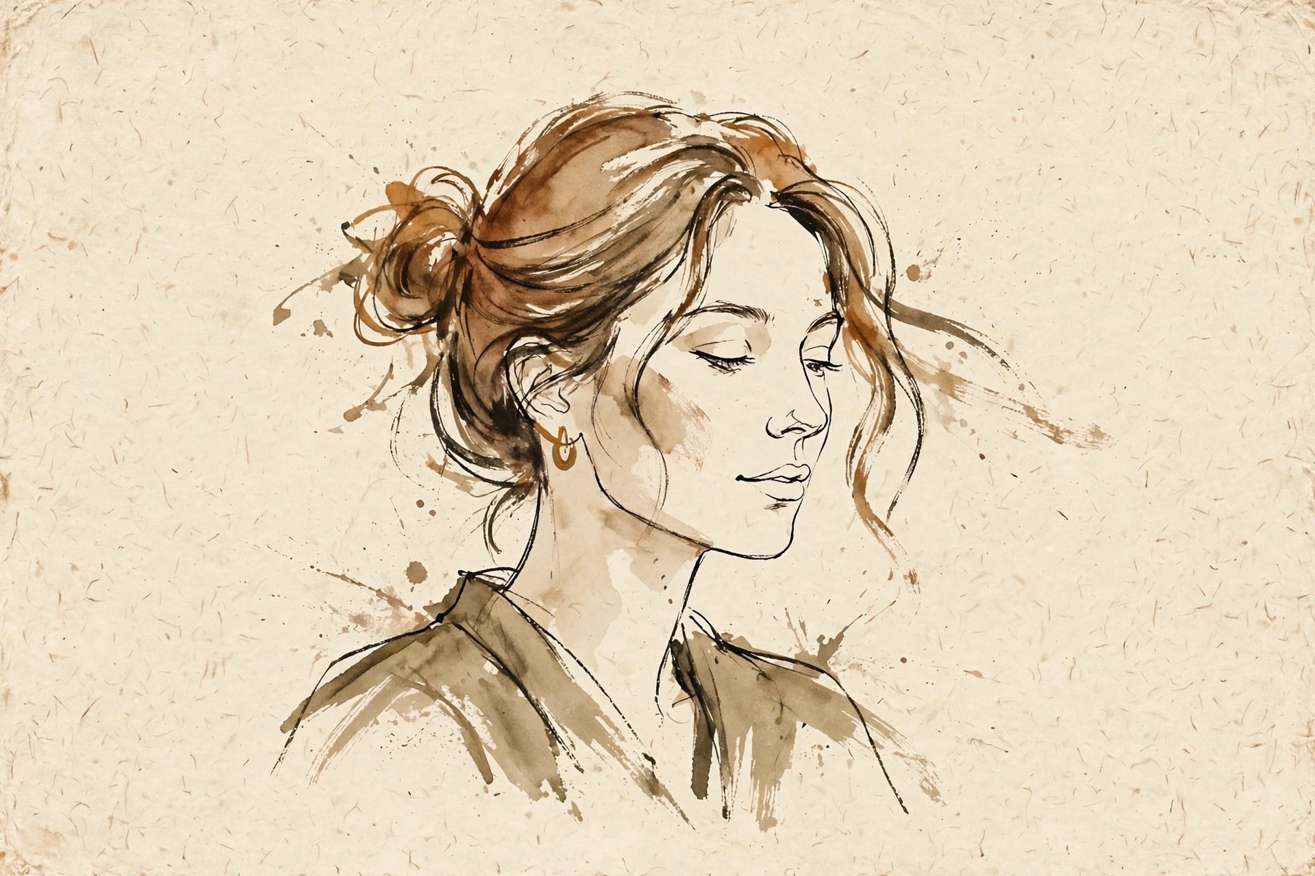 Paper Portrait Illustration example